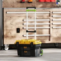 HOMCOM Diable Pliable en Aluminium avec 100 cm Poignée Télescopique, pour Entrepôt, Aéroport, 38,5x41x100cm, Vert(m-10)