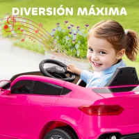 AIYAPLAY Coche Eléctrico para Niños Mercedes-Benz GLC Coupé 12V Mando a Distancia 2,4 G Motor Doble MP3 Rosa(m-7)