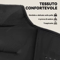 SPORTNOW Giubbotto Zavorrato 8 kg con Cinghie Regolabili e Strisce Riflettenti, in Neoprene e Sabbia, 43x33 cm, Nero(m-4)