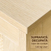 HOMCOM Noptieră Modernă cu Sertar și Raft Inferior pentru Depozitare, din MDF, 40x40x48 cm, culoare Lemn(m-9)