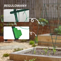 Outsunny Regulator do roślin, regulowane siatki stalowe, zielone(m-5)