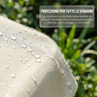 Outsunny Dondolo da Giardino Stile Classico Legno Massello di Pino Conforme alle Norme di FS Tettuccio Parasole in Tessuto di Poliestere con Rivestimento di PA 162x130x185cm 240kg(m-6)