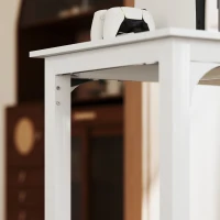 HOMCOM Birou, birou de calculator 180 cm cu blat mare pentru 2 persoane, pentru muncă la domiciliu sau studiu, alb(m-5)