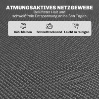 Outsunny Lot de 2 bain de soleil transat pliable dossier inclinable multi-positions acier lacets élastiques textilène gris(m-5)