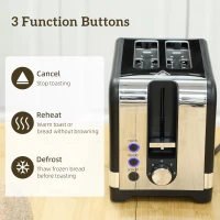HOMCOM Sleek Textured Kettle and Toaster Set - Black(m-7)