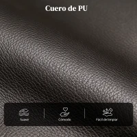 HOMCOM Sillón de Masaje Reclinable con Mando a Distancia Bolsillo Lateral y Temporizador Tapizado en PU 68x88x98 cm Marrón(m-6)