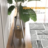 HOMCOM Oglindă modernă de podea, în mărime completă, cu ramă și suport, din lemn și sticlă, 37x40x155 cm, gri(m-6)