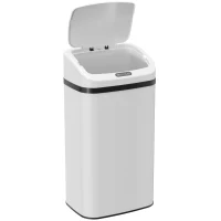 HOMCOM 48L Stainless Steel Sensor Bin - White(m-11)