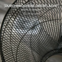 HOMCOM, Ventilator de Podea, Cu Telecomandă, Metal, Plastic,44,5 x 44,5 x 124 cm, Negru(m-8)