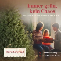 HOMCOM Künstlicher Weihnachtsbaum, 150 cm, klappbare Äste, Metallständer, vielseitig, Grün(m-4)