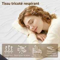 HOMCOM Matelas 90x190cm, matelas 1 personnes, mousse à mémoire de forme, 20cm d'épaisseur, certifié Oeko-Tex, fermeté moyenne(m-4)