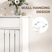 HOMCOM 93 x 88.5cm Rustic-Look Radiator Cover - White(m-6)