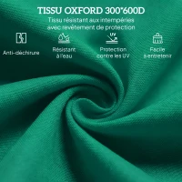 Outsunny Bain de soleil chaise longue pliante inclinable en tissu Oxford pour plage camping piscine 188 x 56 x 28 cm vert foncé(m-5)