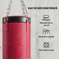 SPORTNOW Suport Sac de Box Reglabil cu Bază Triunghiulară și Sac de Box, din Oțel și Pânză, 175x91x185-231 cm, Roșu(m-5)
