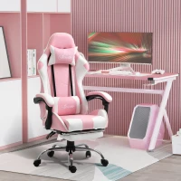 VINSETTO gamestoel rally strepen roze(m-11)