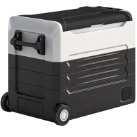 Outsunny Glacière Électrique Voiture Réfrigérateur Portable à Compression 50L -20 à 20 ℃ 300kg Double Zone 72,6x39x51,3cm Noir