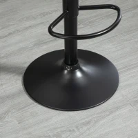 HOMCOM Set van 2 barkrukken, verstelbaar in hoogte, inclusief voetensteun, afmetingen 46,5 cm x 50 cm x 108 cm, zwart + bruin(m-10)