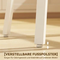 HOMCOM Table de bar carrée pour 2 personnes, table haute cuisine mange-debout avec étagère, 55 x 55 x 95 cm, naturel et blanc(m-6)