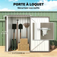 Outsunny Abri de Jardin 1m² - Remise pour Outils - cabanon Porte verrouillable - dim. 1L x 1,03l x 1,6H m - tôle d'acier ondulée(m-5)