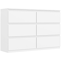 HOMCOM Cómoda con 3 Cajones Mueble de Almacenamiento Moderno para el Dormitorio Blanco