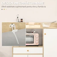 Homcom Dulap Bucatarie – Pentru Microunde cu Sertar & Rafturi Reglabile(m-6)