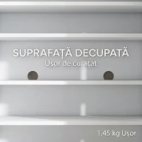 HOMCOM Dulap pentru Pantofi, 15-20 Perechi, Rafturi Reglabile și Închidere Amortizată, Alb(m-9)