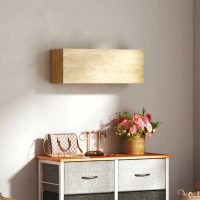 HOMCOM Dulap Suspendat pentru Baie cu Ușă Rabatabilă și Polițe, 80x25x30 cm, Lemn Natural(m-10)