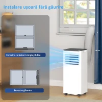 HOMCOM Climatizator Portabil Aparat de Aer Condiționat 9000 BTU Mobil(m-8)
