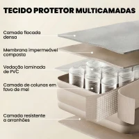 Outsunny Colchão Insuflável Individual Dobrável com Bomba, Enchimento em 3 Min e Esvaziamento em 2 Min, Bolsa, Suporta 200 kg, 190x97x39 cm, Caqui(m-6)