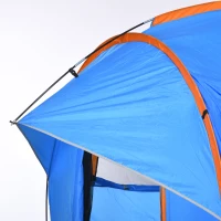 Outsunny Tenda da Auto per SUV Portellone 5-6 Persone con 3 Porte e Finestra in Rete, per Trekking e Escursioni, Blu e Arancione(m-5)