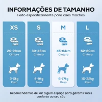 PawHut Fraldas Descartáveis para Cães Machos 48 Unidades Super Absorventes Antifugas para Cães Tamanho M(m-6)