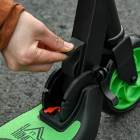 HOMCOM Monopattino Elettrico Bambini 6 Anni + Pieghevole, 71x36,5x75-80 cm, in Alluminio e Acciaio, Verde(m-4)