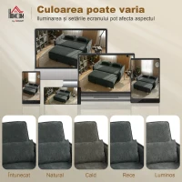 HOMCOM Canapea mică extensibilă cu saltea integrată(m-8)