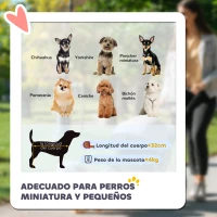 PawHut Carrito para Perros Pequeños con 4 Ruedas Freno Cesta Capota Correas de Seguridad y Ventanas 67x45x96 cm Gris Claro(m-4)