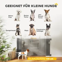 PawHut Treppenschutzgitter Ausziehbar 0-136cm 87 cm Hoch Türschutzgitter für Haustiere 142 x 10 x 87 cm Grau(m-8)