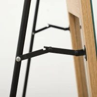 HOMCOM Espelho de Pé de Corpo Inteiro Arqueado 150x50 cm Independente Apoiável e de Parede Sem Moldura Dourado(m-9)