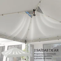 Outsunny Toldo de Substituição para Pérgola 3x3 m Teto de Reposição para Pérgola em Tecido Oxford 210D Proteção UV 50+ Branco(m-5)