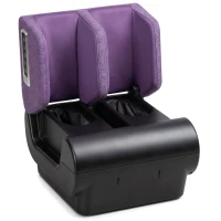 HOMCOM 2 in 1 Foot and Calf Massager with Heat, Air Compression, Timer, 3 Modes & Intensities, Purple and Black(m-10)