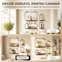 HOMCOM rafturi suspendate perete, rafturi decorative moderne(m-8)