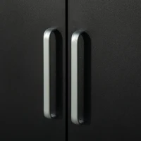Outsunny Barbecue a Gás com 3 Queimadores Termómetro 2 Prateleiras Laterais Armário 4 Rodas e Travão 121x55x109 cm Preto(m-12)