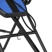 SPORTNOW Tabela de Inversão Dobrável com Elevações e Flexões Altura Ajustável 155-198 cm Ângulos 20° 40° 60° Cinto Azul(m-8)