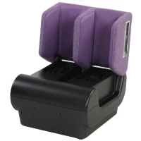 HOMCOM 2 in 1 Foot and Calf Massager with Heat, Air Compression, Timer, 3 Modes & Intensities, Purple and Black(m-11)