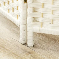 HOMCOM Separador de Ambientes de 3 Painéis Biombo Dobrável 135x180 cm Polipropileno Branco(m-9)