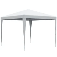 Outsunny 2.7m x 2.7m Garden Gazebo - Marquee Party Tent, Wedding Canopy for Outdoor Use, White(m-10)