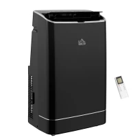 HOMCOM 14000 BTU Mobile Air Conditioner, 35m², Smart Home WiFi, with Dehumidifier, Fan, 24H Timer, Window Kit, Black(m-1)
