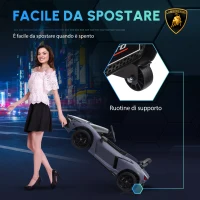 AIYAPLAY Auto Elettrica per Bambini da 3-5 Anni, Guida Dolce, Telecomando, Clacson, Plastica e Metallo, Grigio(m-5)