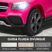 AIYAPLAY Auto elettrica per bambini, Potenza 12V, con telecomando, luci a LED, musica e 3 velocità, 3-6 anni, Rosa(m-8)