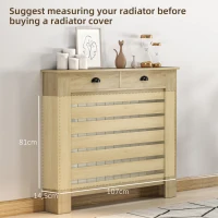 HOMCOM 95.5H x 111Wcm Radiator Cover, with Drawer - Oak(m-7)