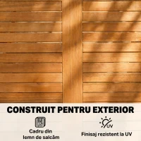 Outsunny Set de Luat Masa pentru Grădină 5 Piese, Masă și 4 Scaune Rabatabile(m-6)