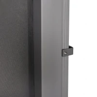 Outsunny Paravan de grădină extensibil până la 3 m și înalt de 1.6 m, poliester anti-UV și aluminiu, gri(m-9)